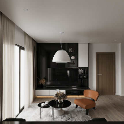 Minimalist Fabric Chandelier 60 white