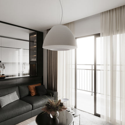 Minimalist Fabric Chandelier 60 white
