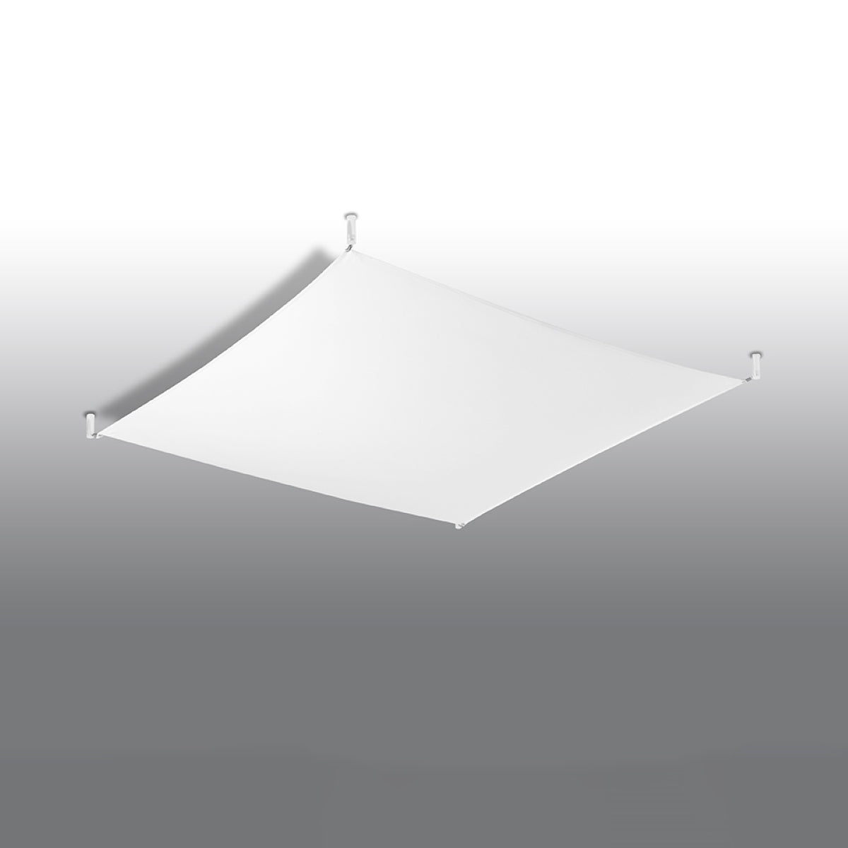 Square Fabric Ceiling Light 4 White