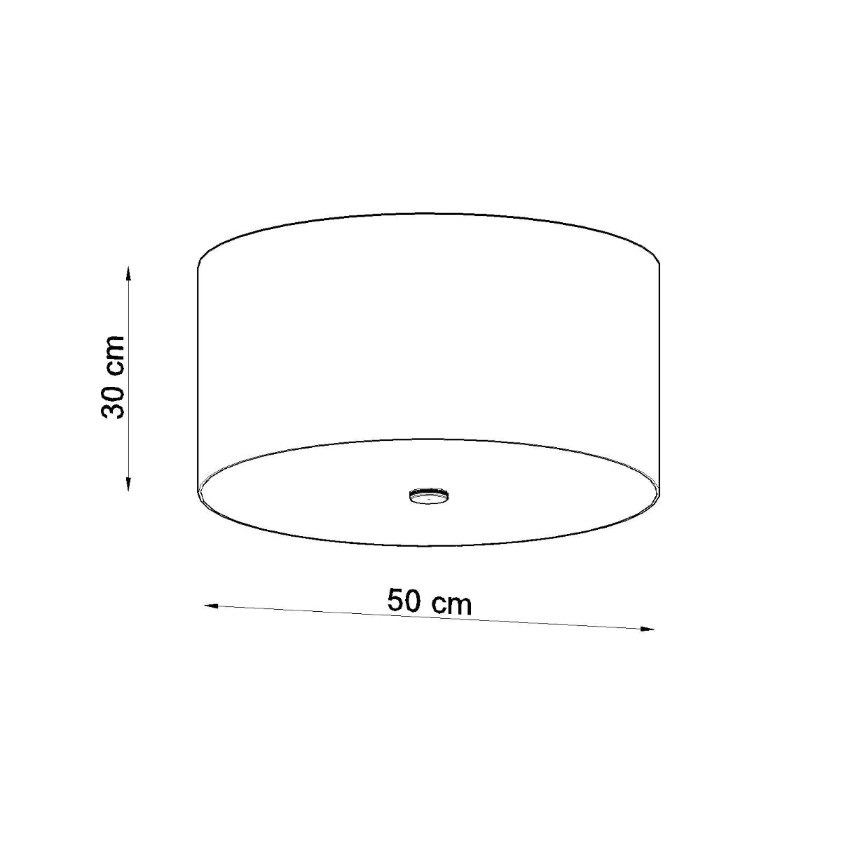 Round Fabric Chandelier 50 white