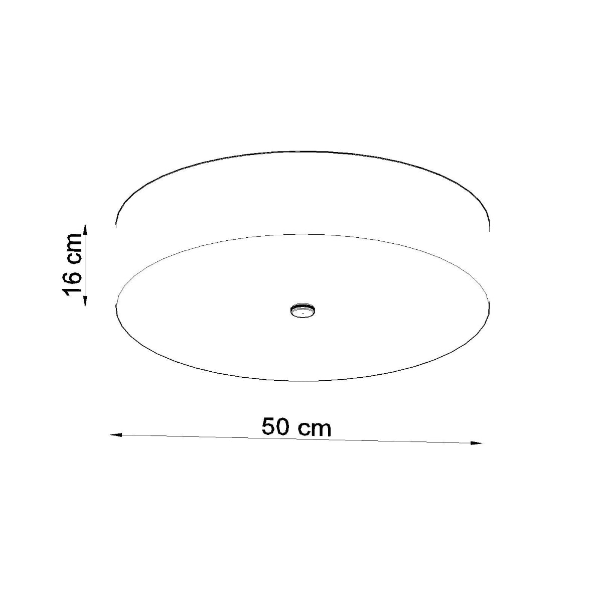 Plafonnier Cercle Plein 50 blanc