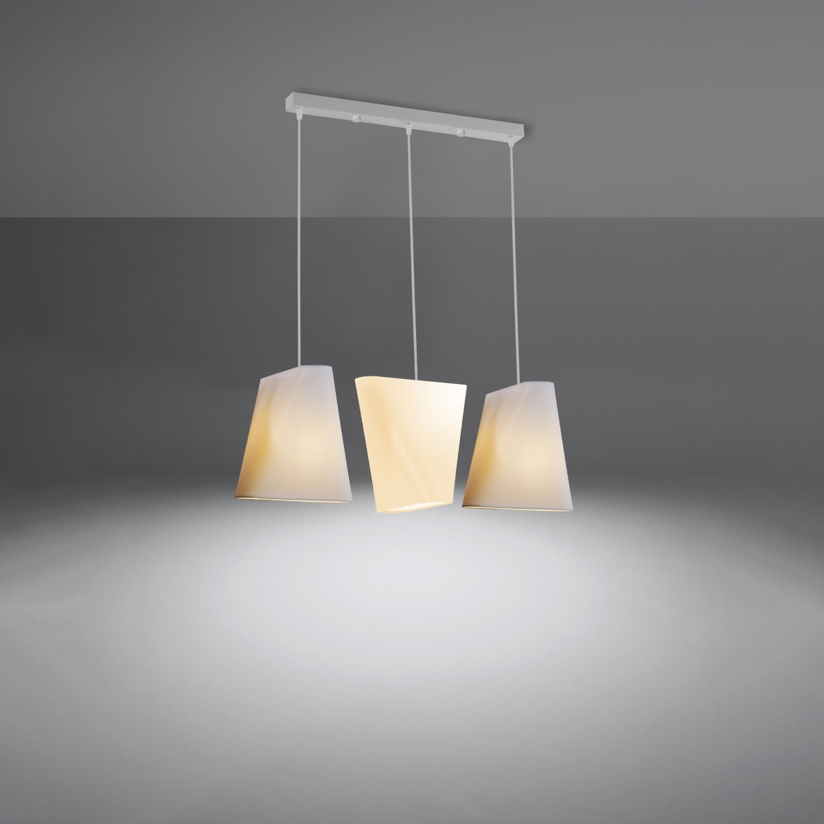 Lustre Forme Créative Tissu 3 blanc