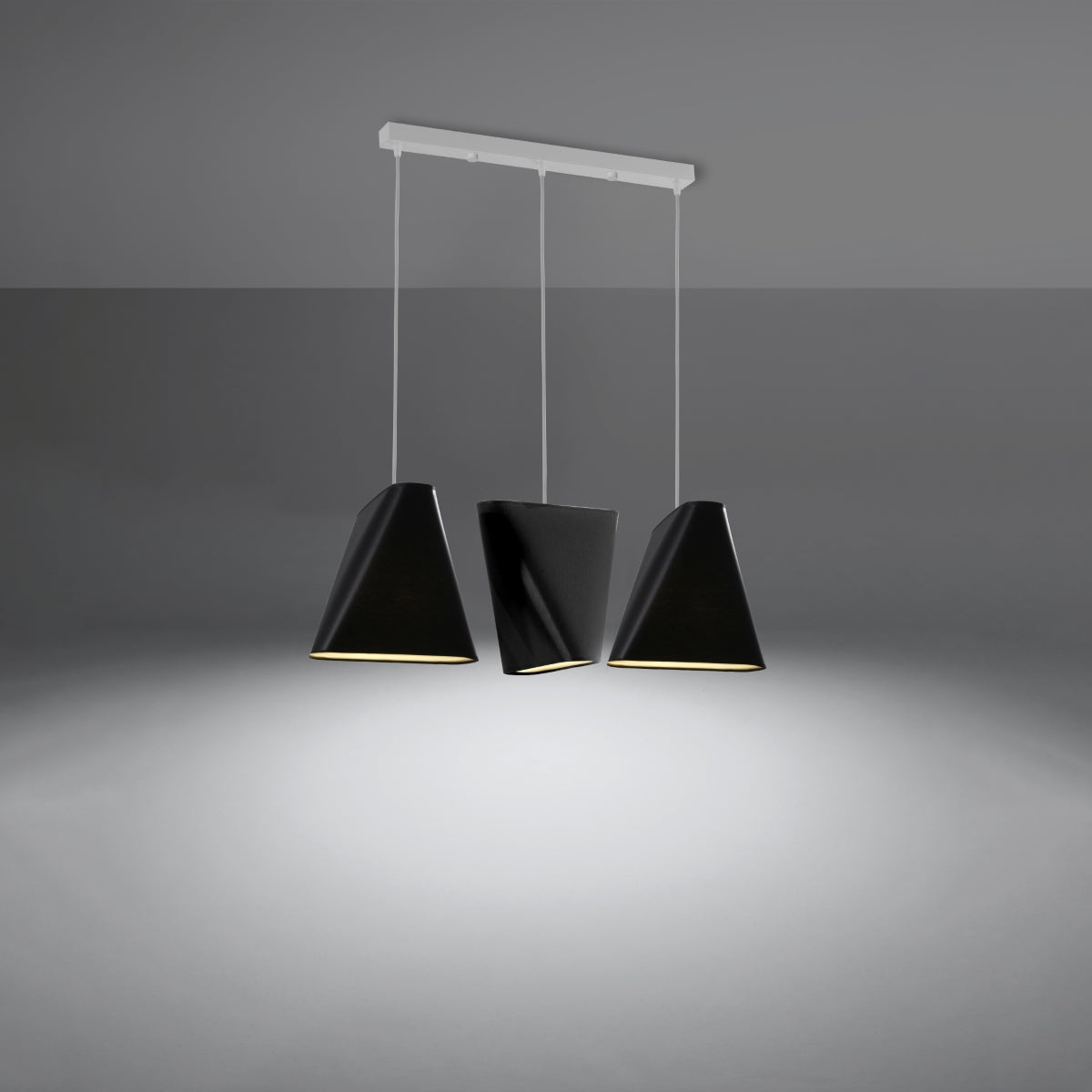 Lustre Forme Créative Tissu 3 noir