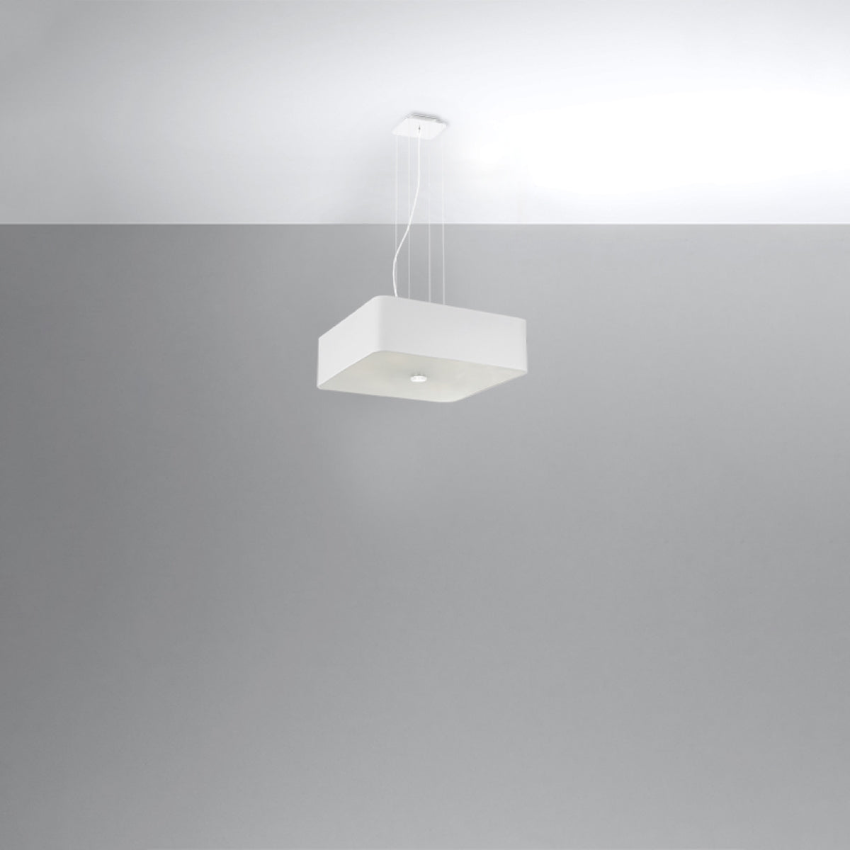 Lustre Carré Plein 45 blanc
