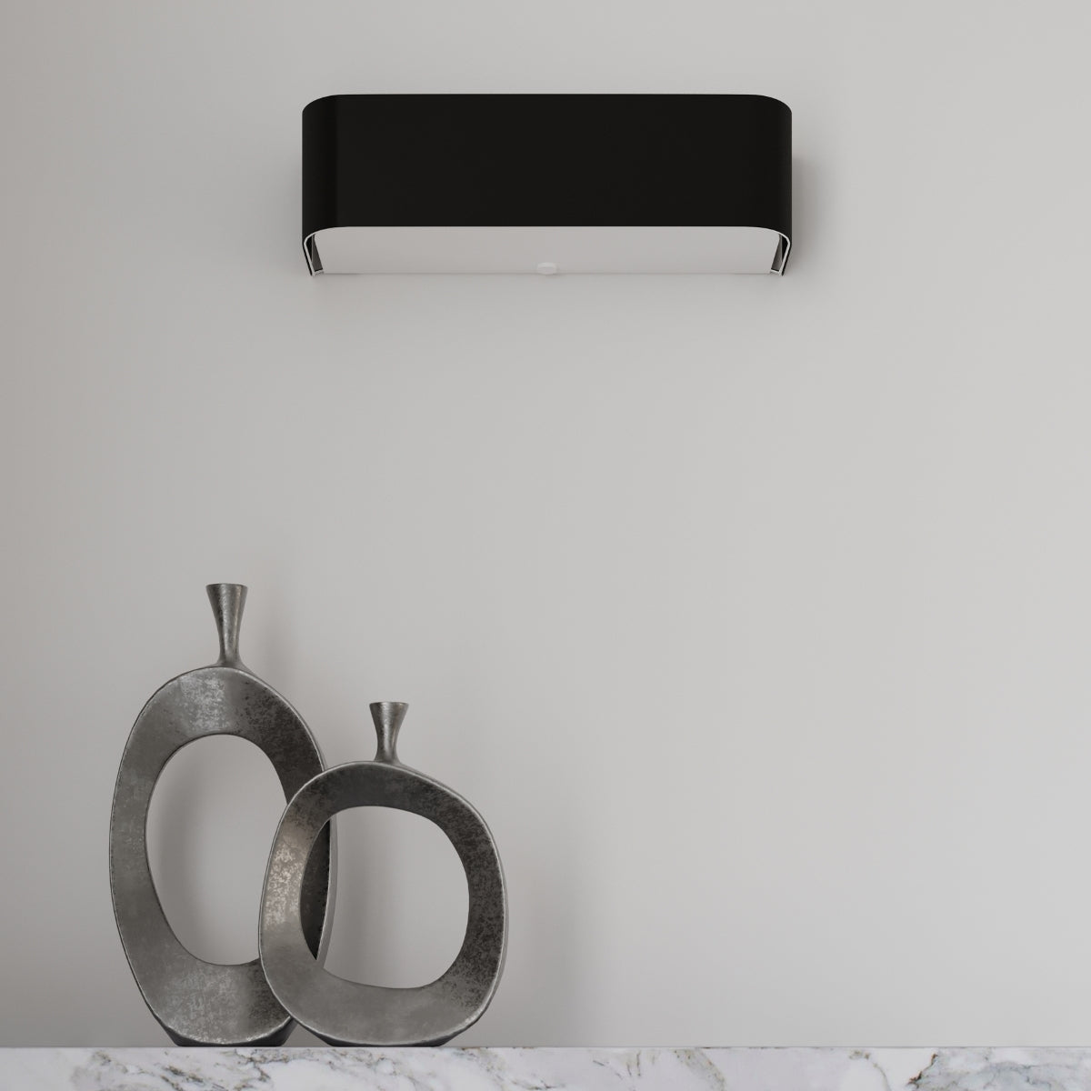 Black Full Square Wall Light