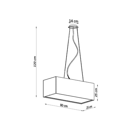 BIS 80 black fabric block chandelier
