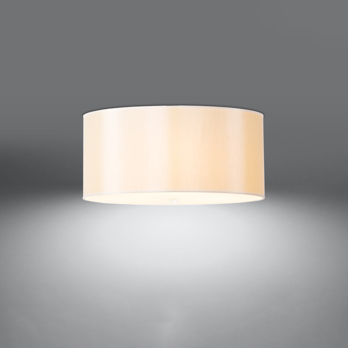 Round Fabric Chandelier 60 white