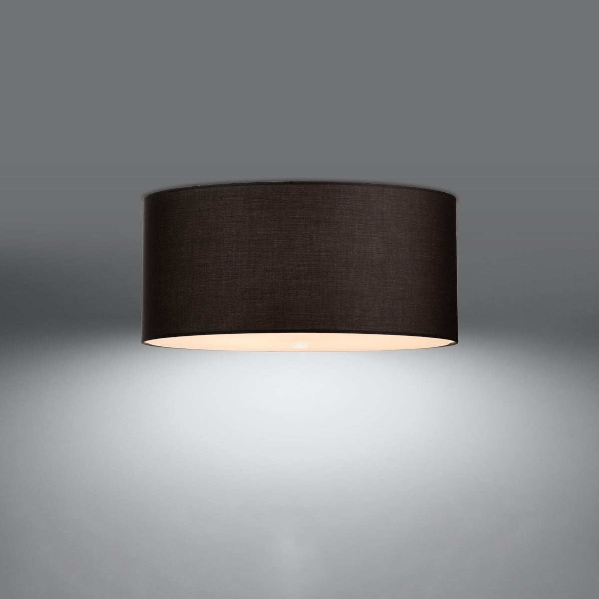 Lustre Tissu Rond 60 noir