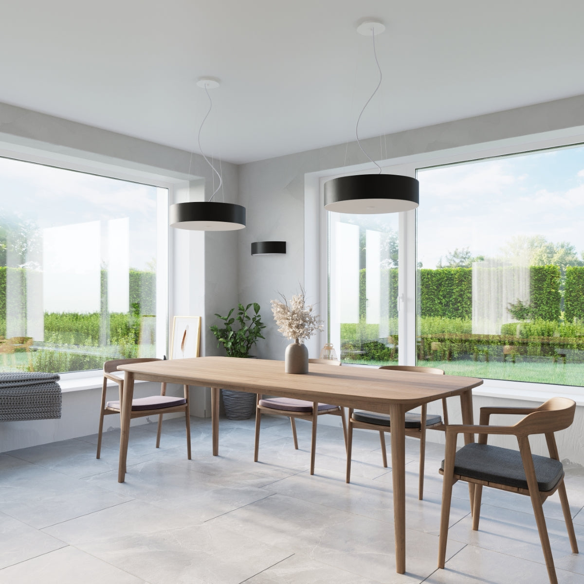 Full Circle 70 black ceiling light