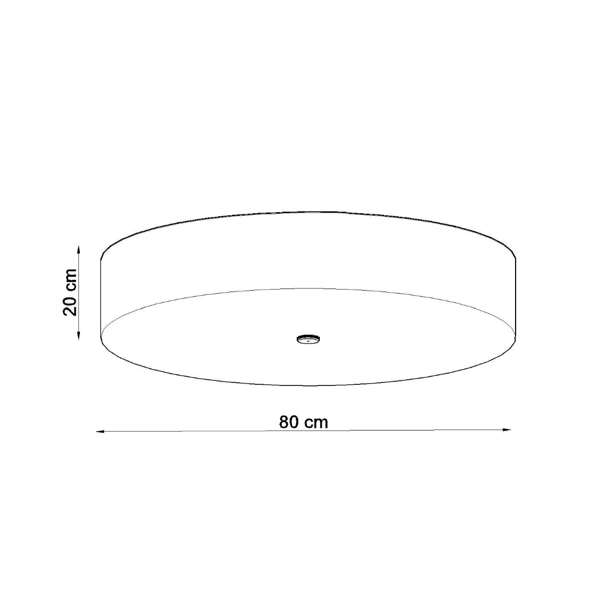 Full Circle 80 white ceiling light