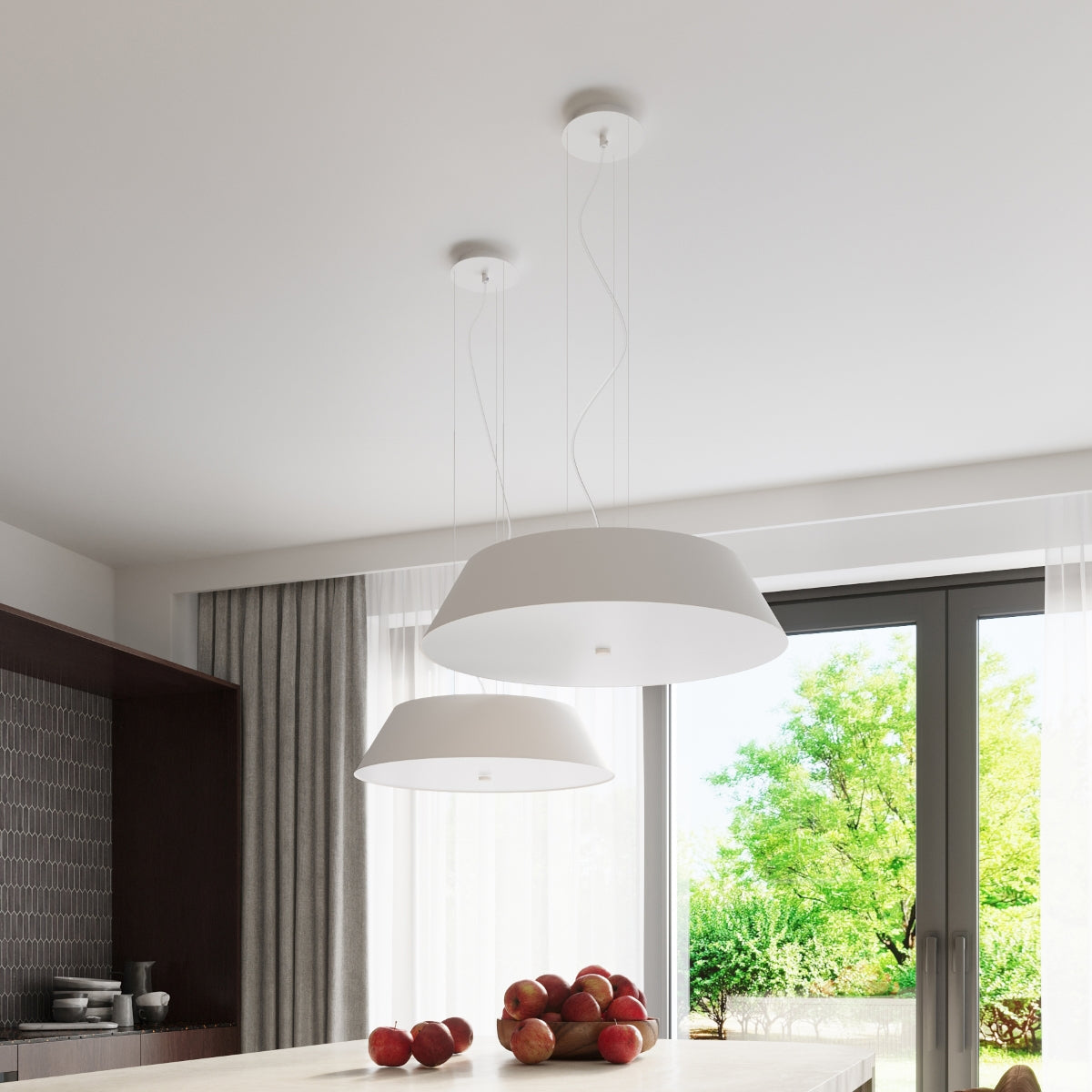 Trapeze 70 white ceiling light