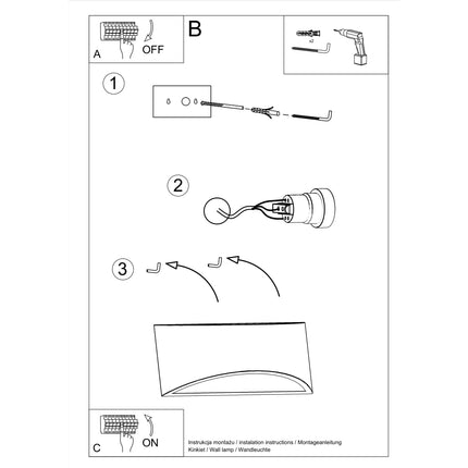 Vixen Keramik-Wandleuchte abgerundet
