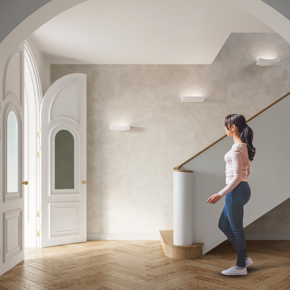 Ceramic Ramp Design Wall Lamp