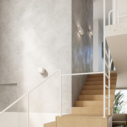 Lámpara de pared de cubo de cerámica redondeada