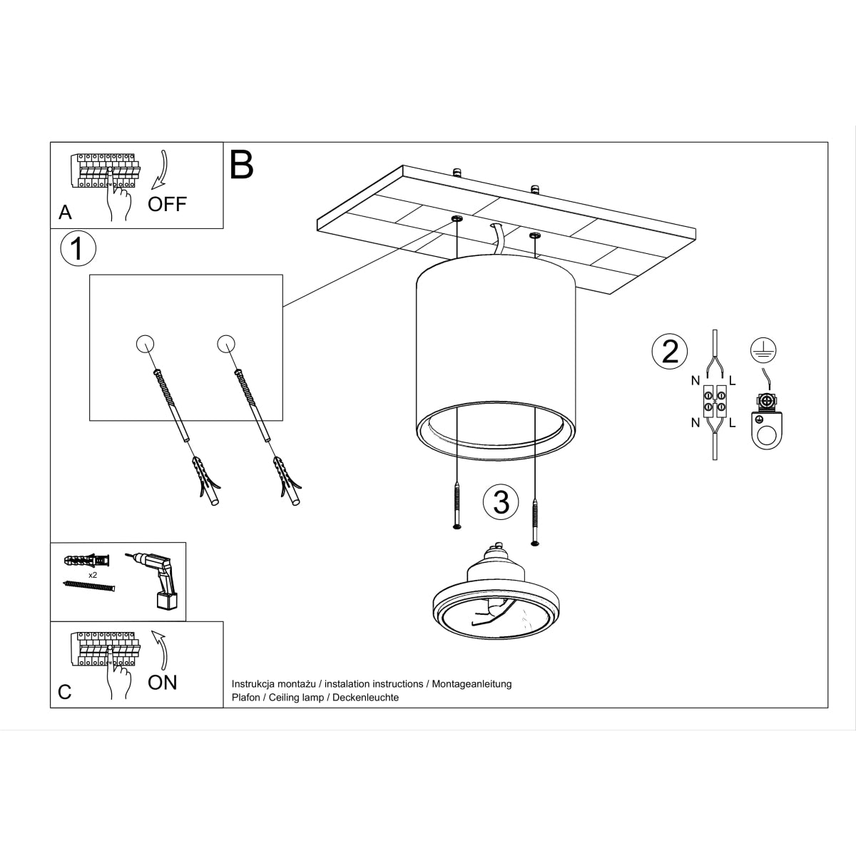 Plafonnier Spot Minimaliste LED
