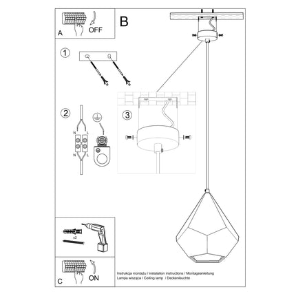 Lámpara colgante de cerámica Pavlus