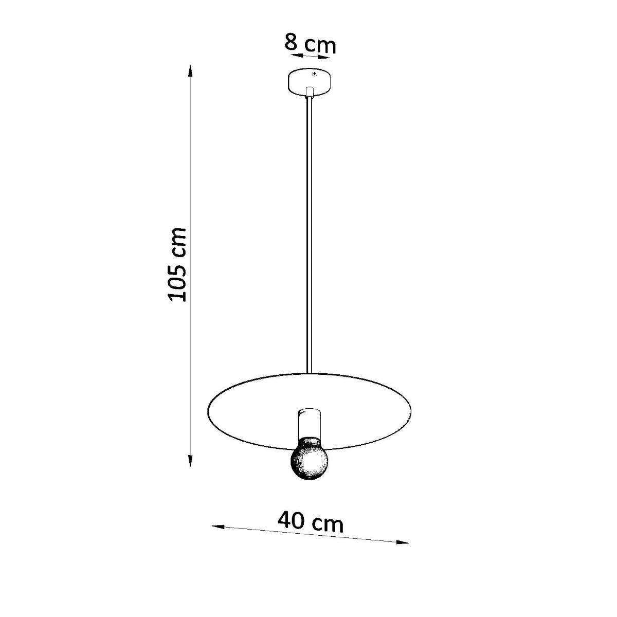 Lampe suspendue Flavio blanc