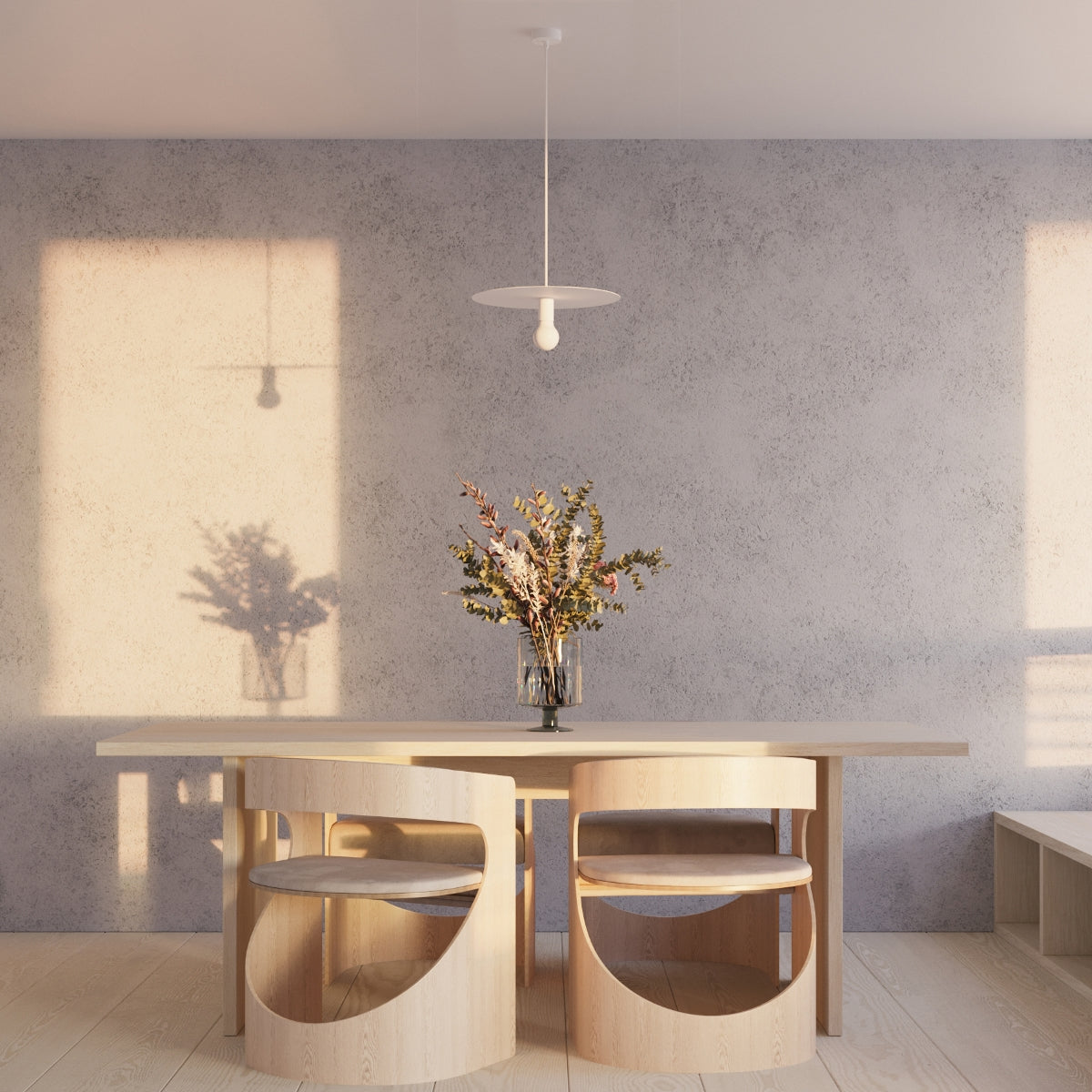 Lampe suspendue Flavio blanc