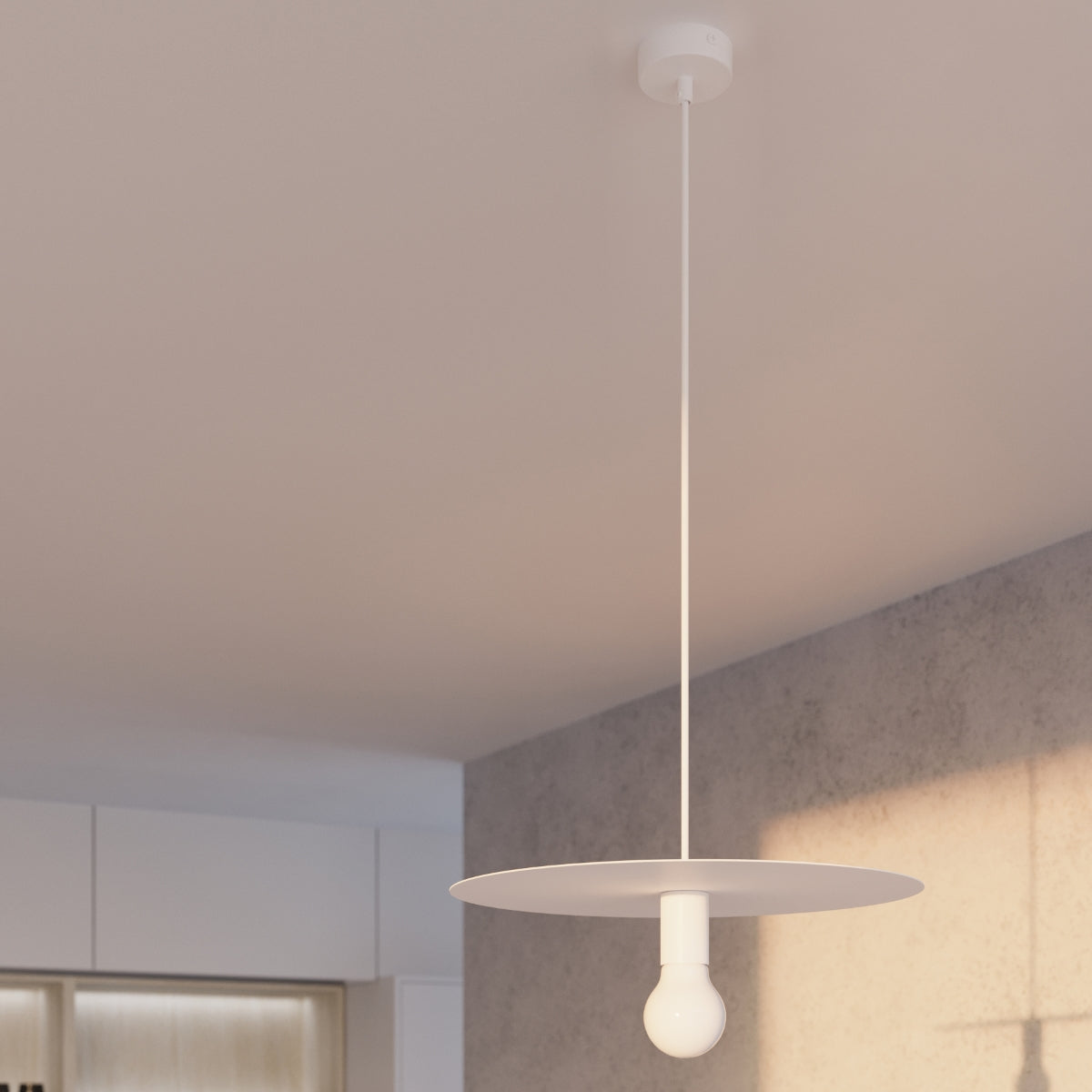 Lampe suspendue Flavio blanc