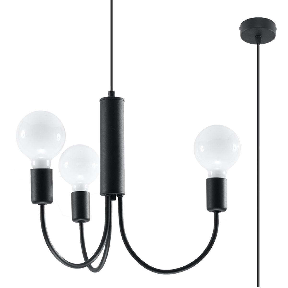 Lustre Tradition & Moderne 3 noir