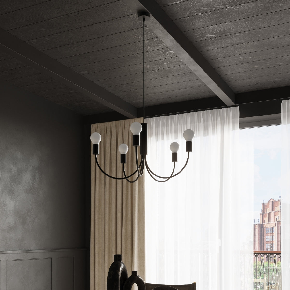Lustre Tradition & Moderne 3 noir