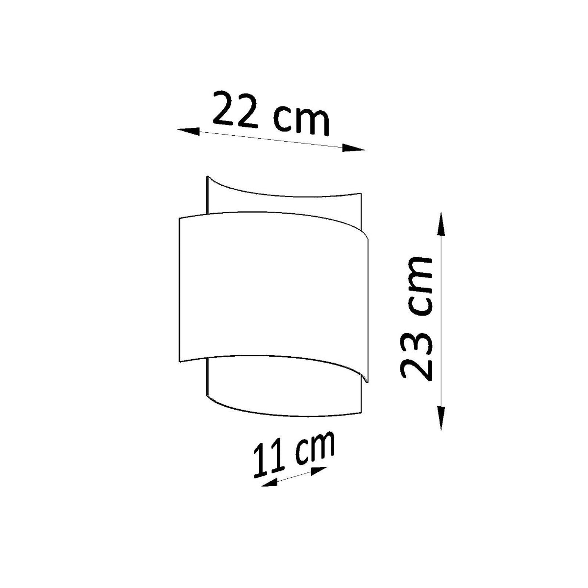 Double Arc Wall Light White