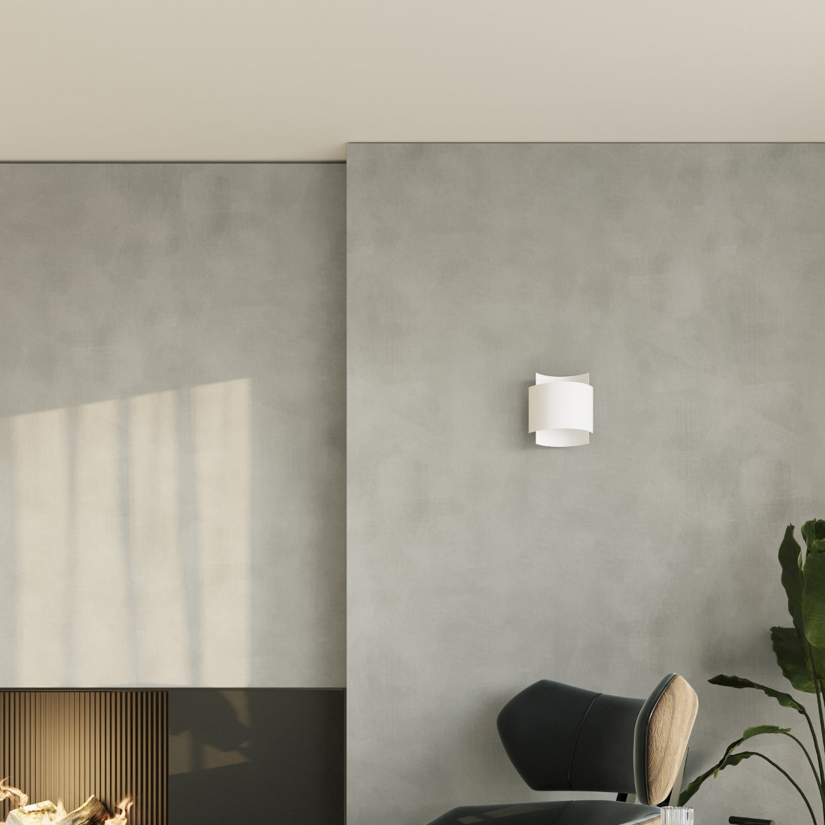 Double Arc Wall Light White