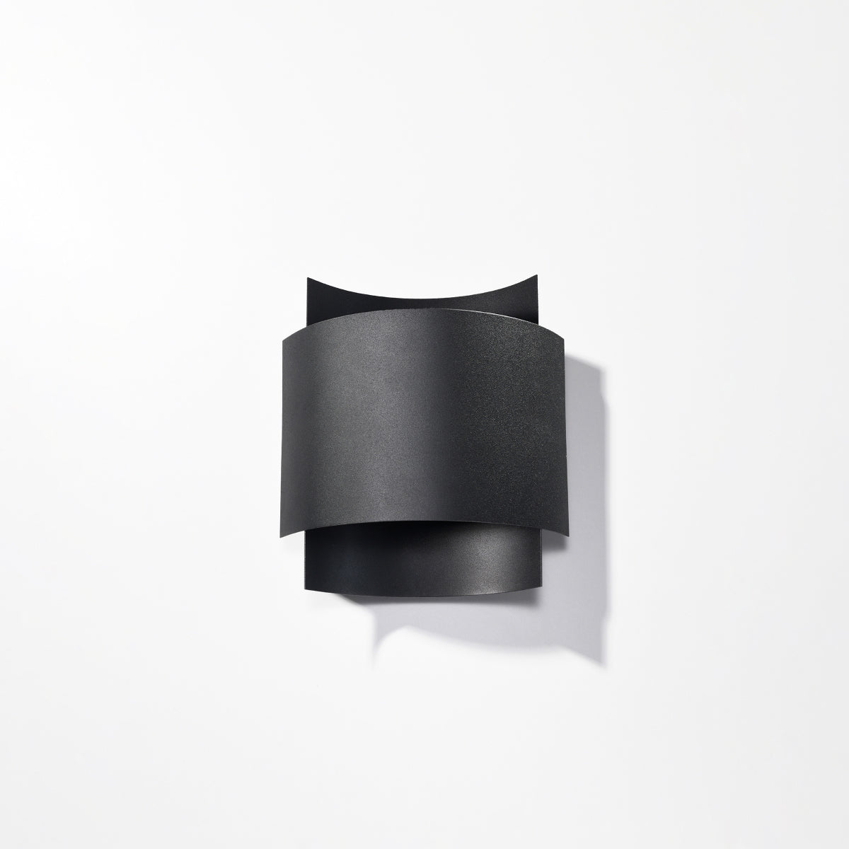 Schwarze Doppelbogen-Wandleuchte