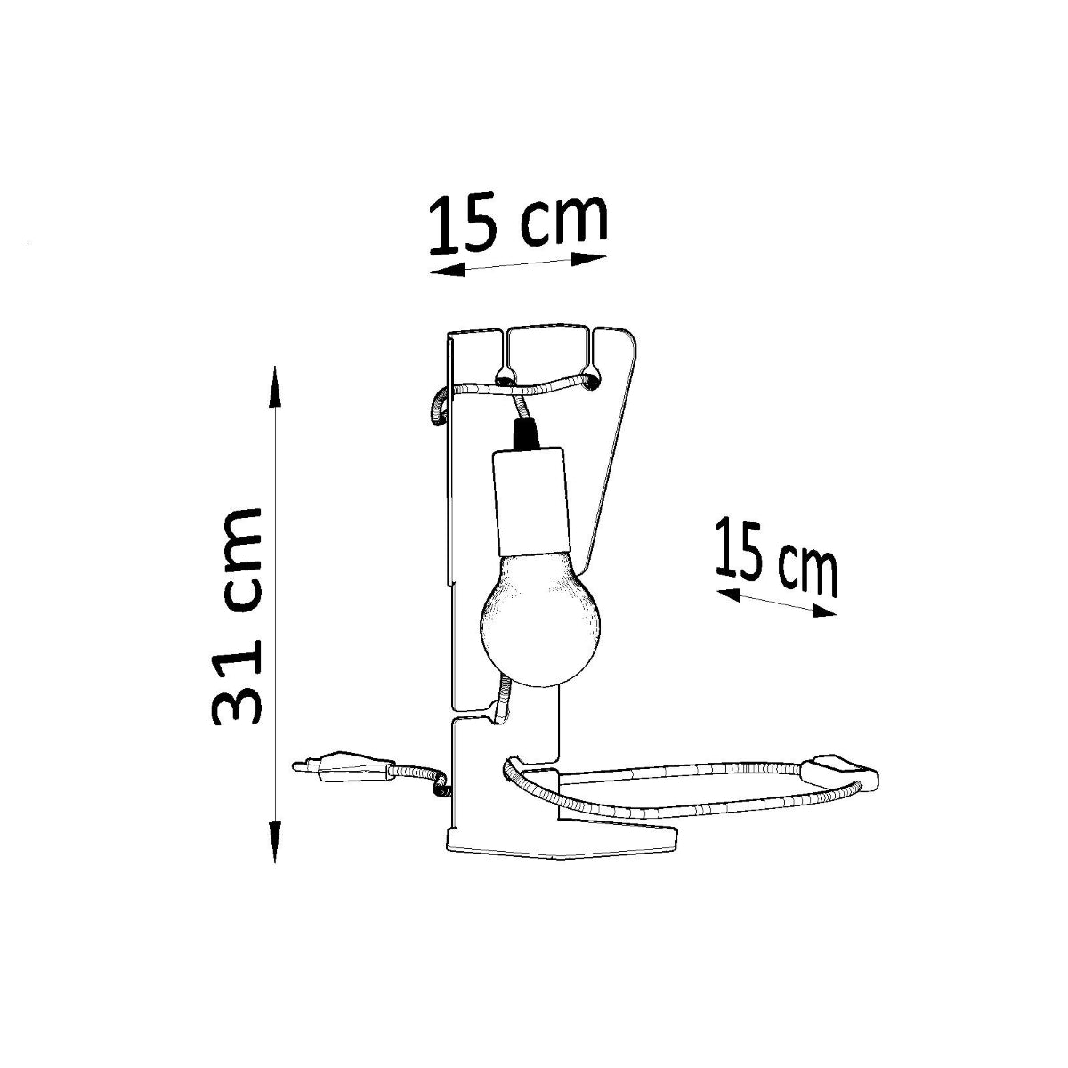 Lampe de table Arby en Acier blanc