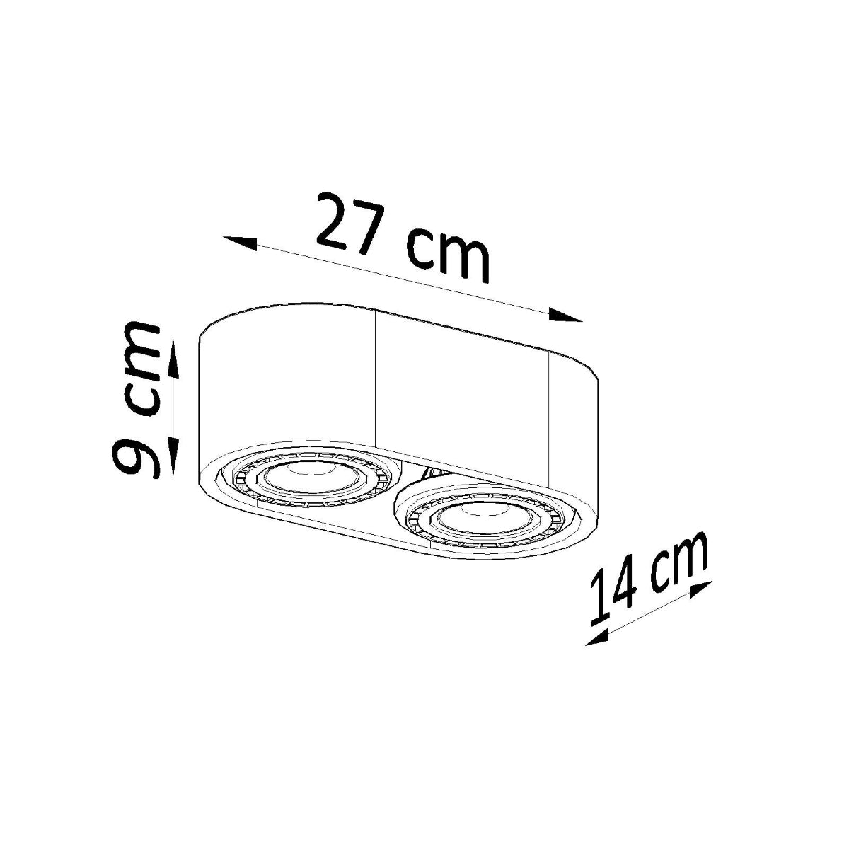 Plafonnier Moderne Basic 2 béton