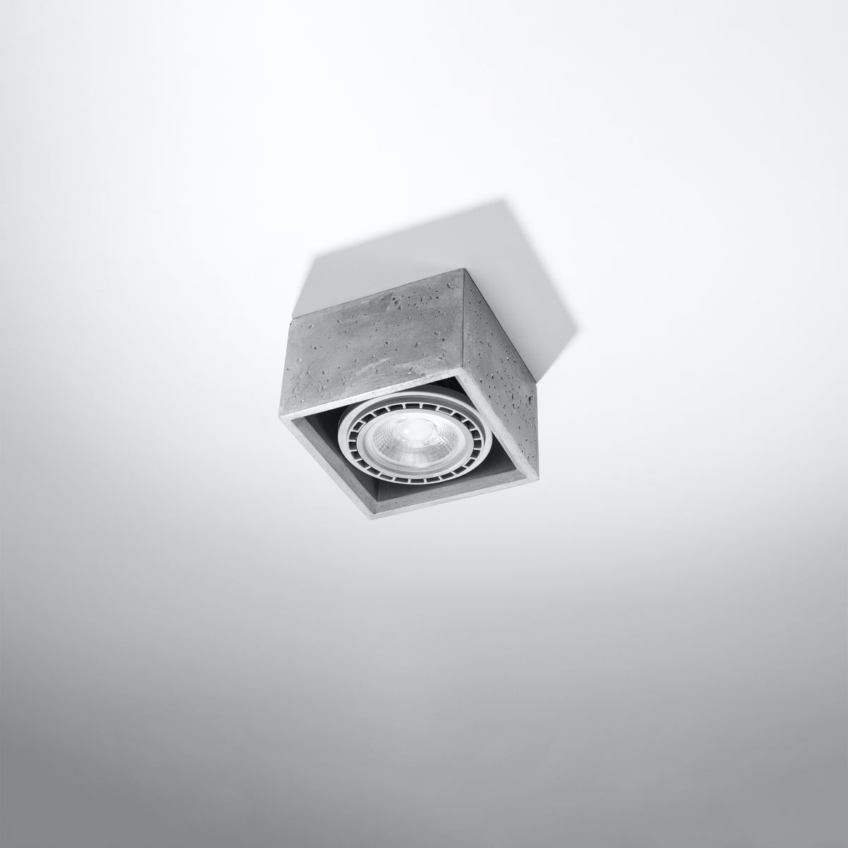 Modern Square Ceiling Light 1 Concrete