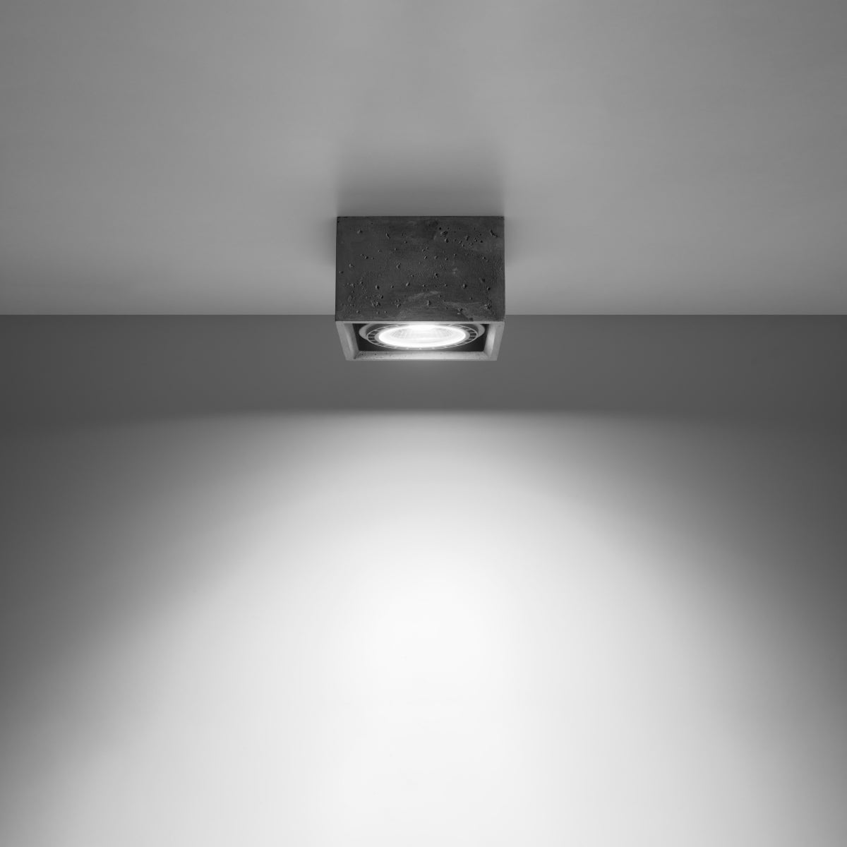 Modern Square Ceiling Light 1 Concrete