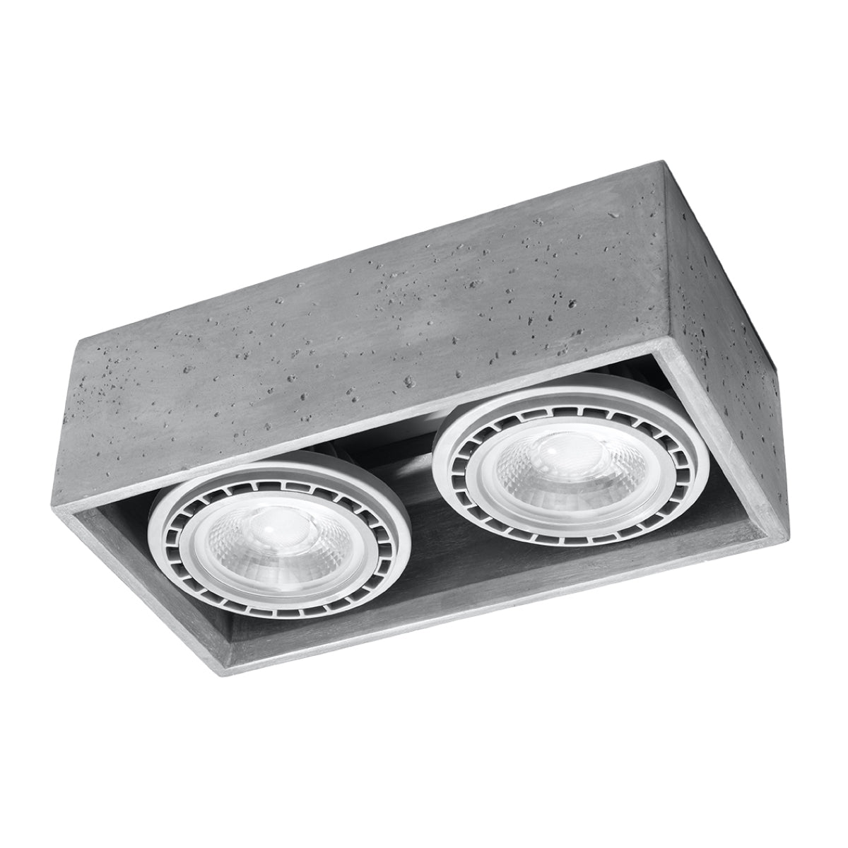 Modern Square Ceiling Light 2 Concrete