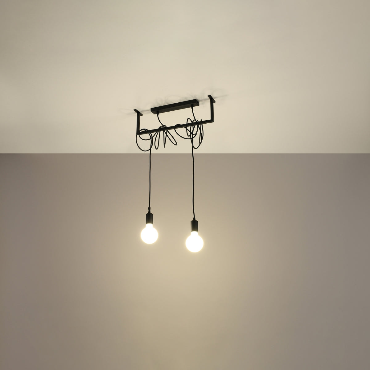 Lustre Entrelacs 2 noir