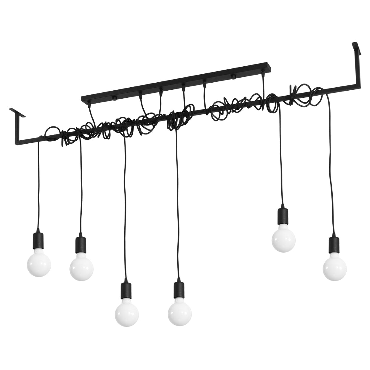 Lustre Entrelacs 6 noir