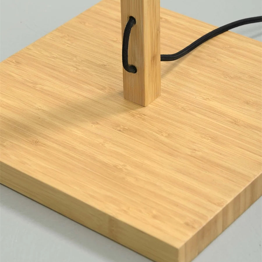 Bhutan Bamboo Floor Lamp Black and Natural 130cm