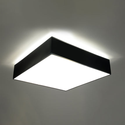 Lámpara de techo de plataforma cuadrada negra de 55"