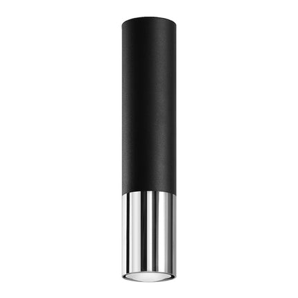Lámpara de techo Duo Metallic negra/cromada