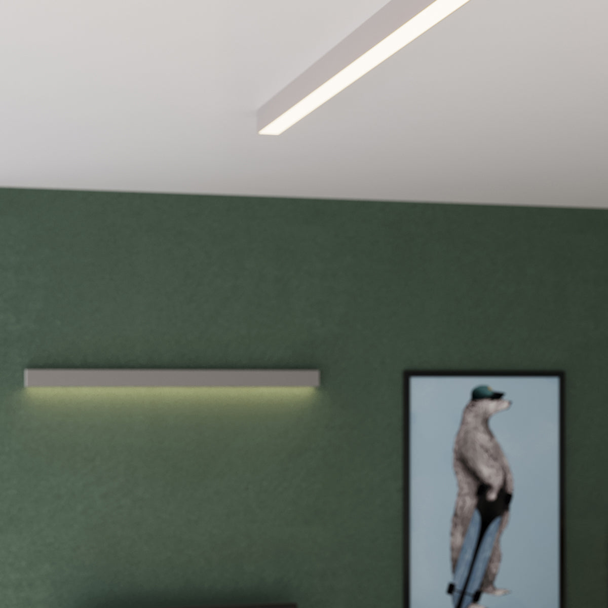 Applique Barre Moderne 150 gris