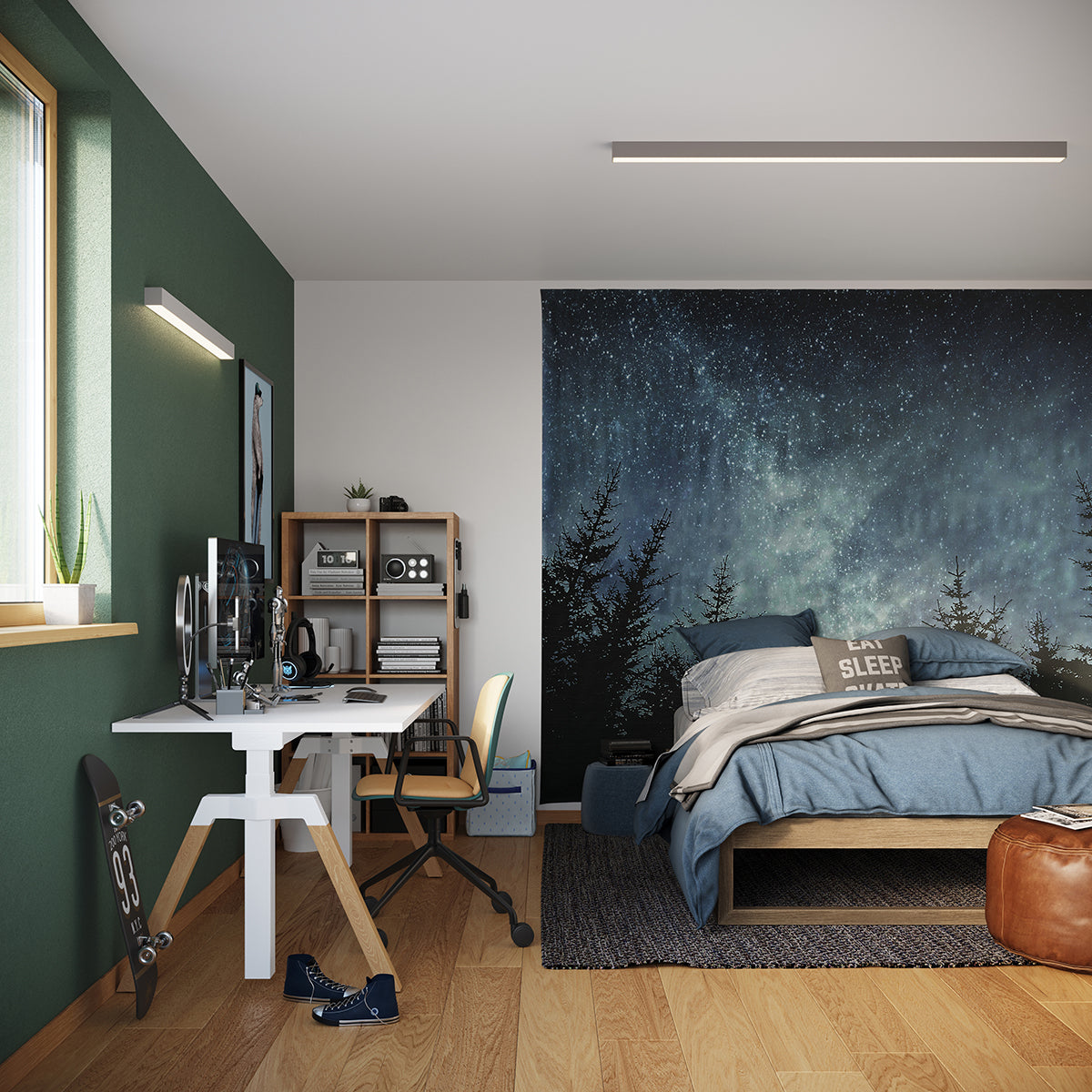Applique Barre Moderne 150 gris