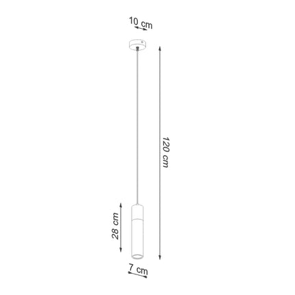 Lámpara colgante minimalista Fusion 1 gris