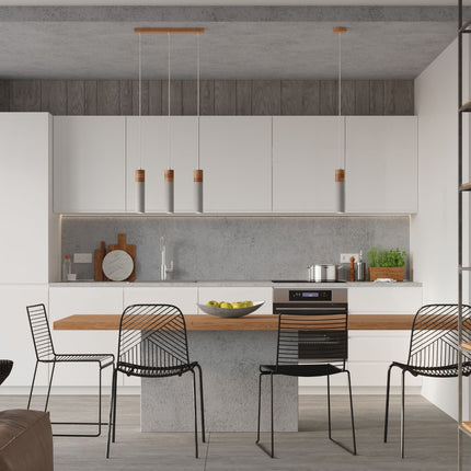 Lámpara colgante minimalista Fusion 3 gris