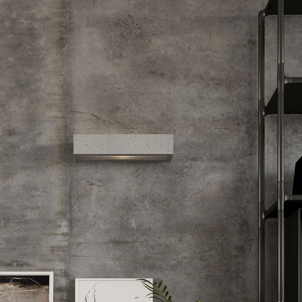 Open Rectangle Wandleuchte 50 Beton