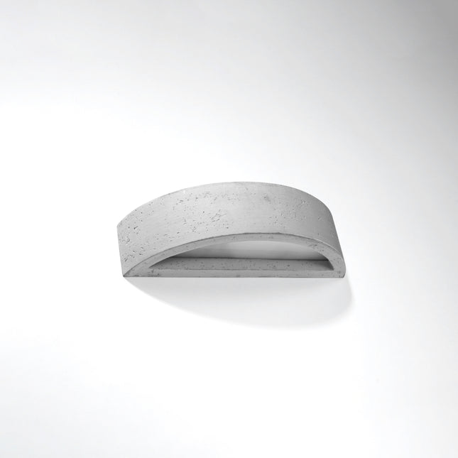 Grey Semi-Circle Concrete Wall Light