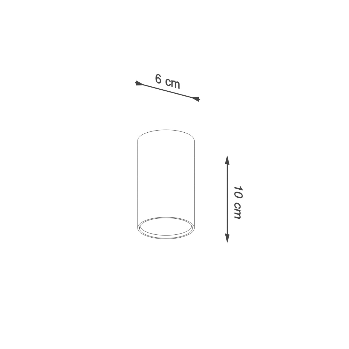 Plafonnier Tube 10 blanc