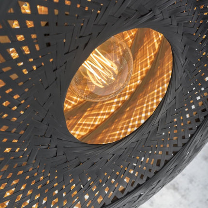 Palawan Bamboo Ceiling Light Black and Natural 40 cm