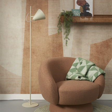 Lámpara de pie Lisboa con pantalla verde suave