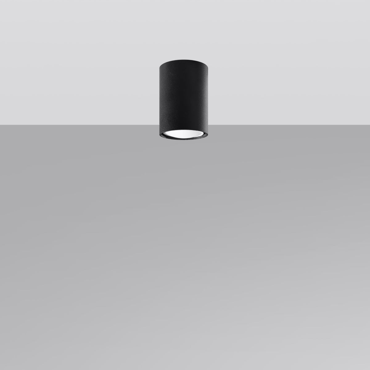 Plafonnier Tube 10 noir