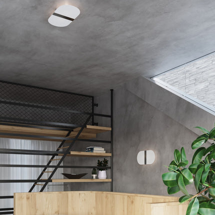 Lámpara de techo de cristal ovalada