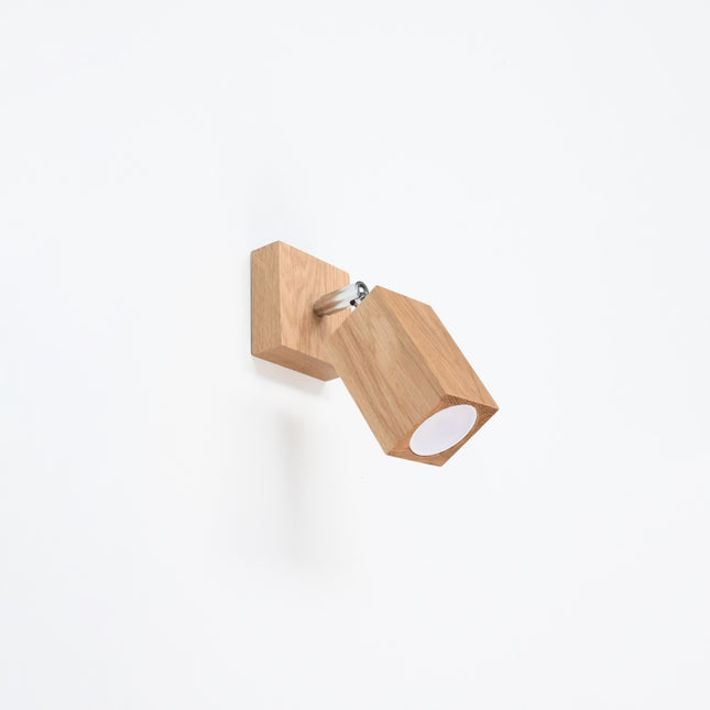 Facette Cubic Oak Wall Lamp